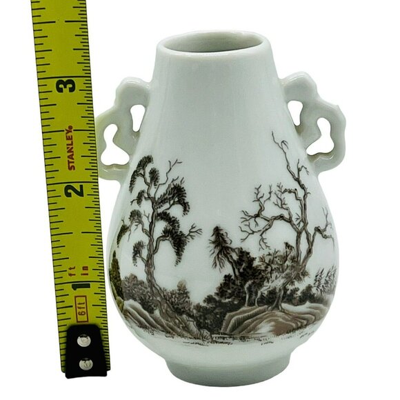 Franklin Mint Asian Forest Mini Imperial Collection Dynasty Vase 1980 Japan 3.5” - Picture 9 of 9